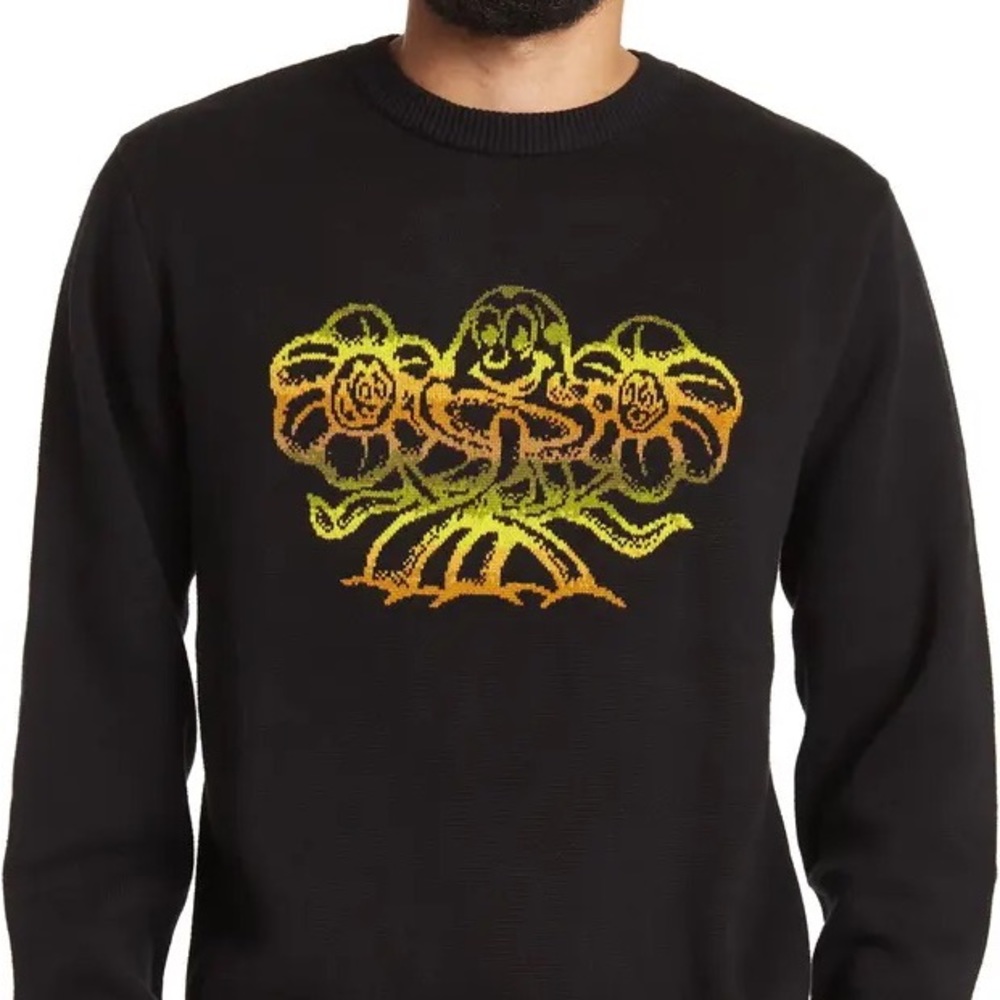 Vans Trippy Outdoors Knit Black Flower Sweater